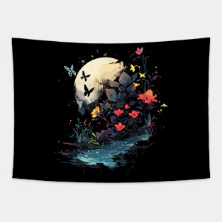 night landscape - beautiful Tapestry