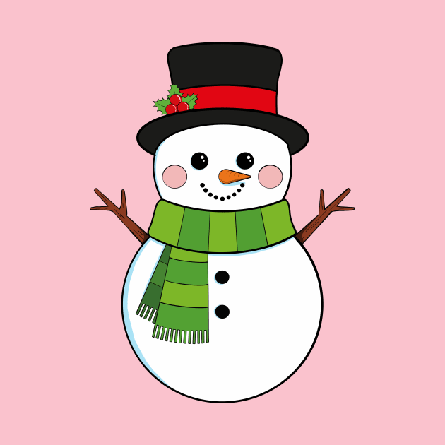 Cute Snowman by tabslabred