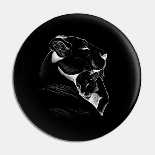 Dark Lion and Cub Pin