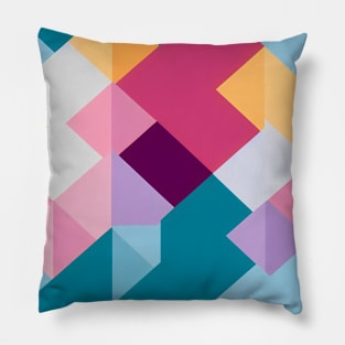 Abstract Geometric Pattern, pastel color scheme Pillow