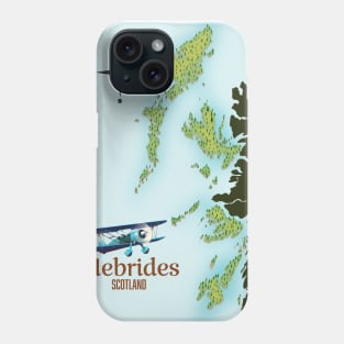 Hebrides Scotland Travel Map Phone Case