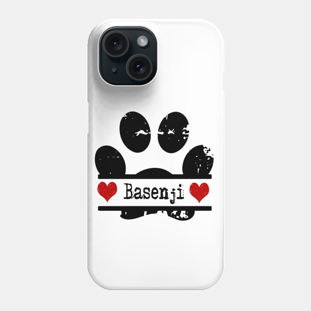 Basenji dog paw print Phone Case by artsytee