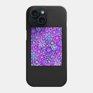 Dark Purple Floral Phone Case