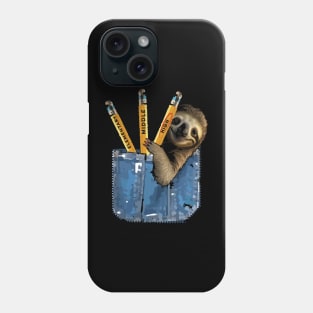 High School Back to School Lazy Sloth Phone Case