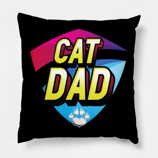 Cat Dad Cat Father Best Cat Dad Ever Pillow by Barts Arts