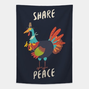 Share Peace Thanksgiving turkey gift 2020 Tapestry