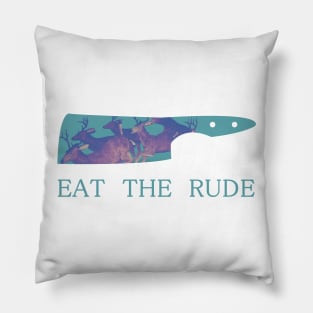 hannibal - eat the rude - large text Pillow