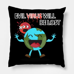 The earth vs coronavirus Pillow