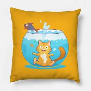 CAT IN FISHBOWL Pillow