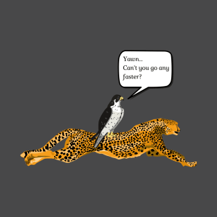 Fast & Faster: the Cheetah & the Peregrine falcon T-Shirt