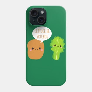 Lettuce Be Friends Funny Potato And Lettuce Phone Case