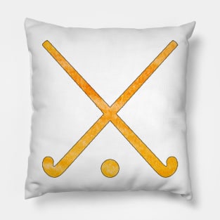 Field Hockey Orange Pillow