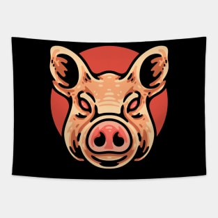 Mad Pig Head Tapestry