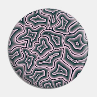 Muted Pink and Green Groovy Liquid Marble Swirl Pin