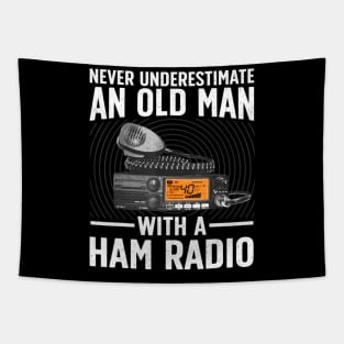 Ham Radio Art For Grandpa Men Amateur Radio Ham Operator Tapestry