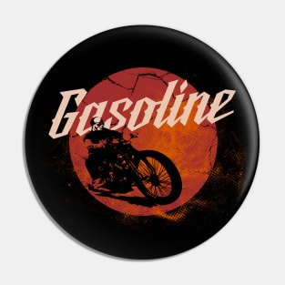 Gasoline fireball power oil motorcycle club rider Pin
