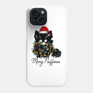 Cat merry fluffmas Phone Case