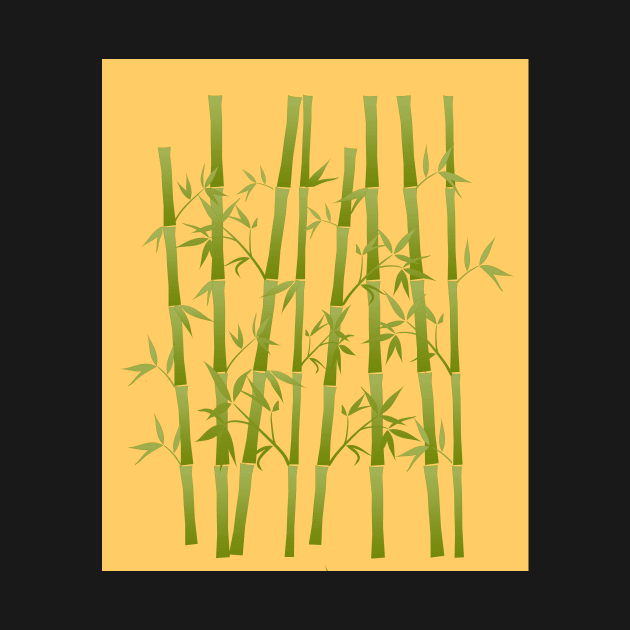 Bright Yellow Green Living Bamboo by technotext