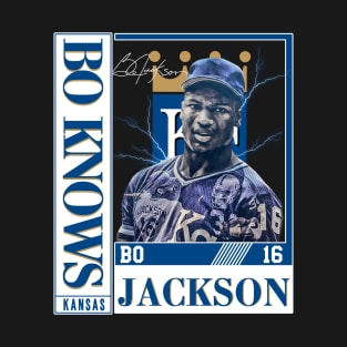 Bo Jackson Bo Knows Signature Vintage Legend Baseball Football Bootleg Rap Graphic Style T-Shirt