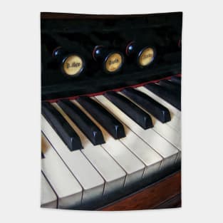 Organ Keyboard Closeup Tapestry