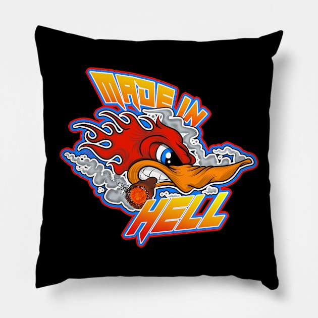 Built for Speed Made in Hell Pillow by Made in Hell