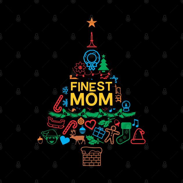 Finest Mom Gift - Xmas Tree 2 - Christmas by Vector-Artist