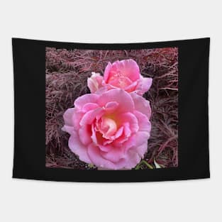 Beloved Pink Rose Buds of Friends and Lovers Tapestry