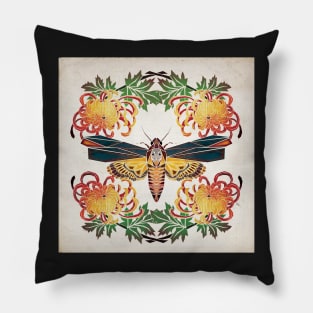 botanical moth Pillow