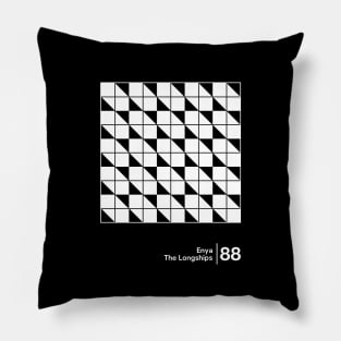 The Longships - Enya - Minimalist Style Graphic Design Pillow