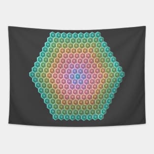 Rainbow Mandala Tapestry