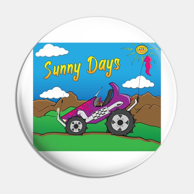 Sunny Days Purple Offroad 4x4 Rock Crawler Truck Pin by Dad n Son Designs