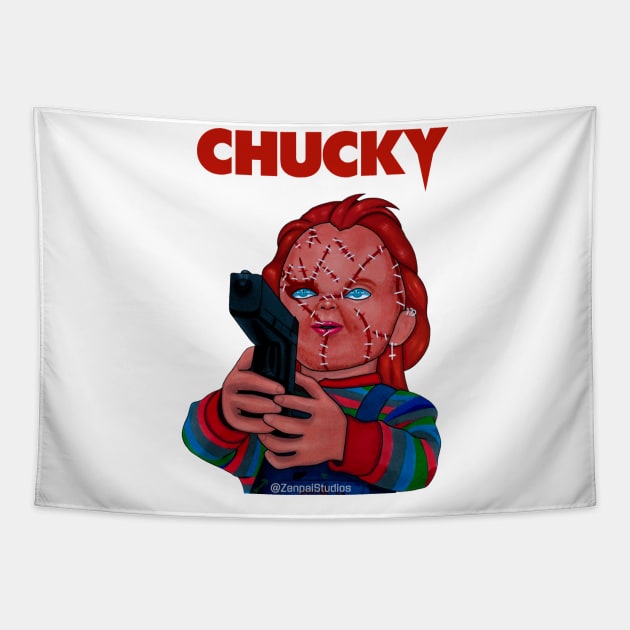 Chucky Tapestry by Zenpaistudios