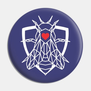 Geometric Bee Protector Superhero Pin