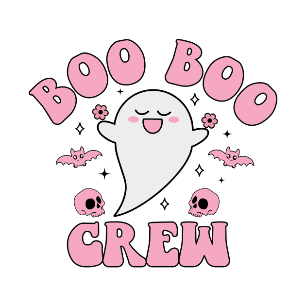 Boo Boo Crew, Cute Ghost, Funny Halloween by MisqaPi Design