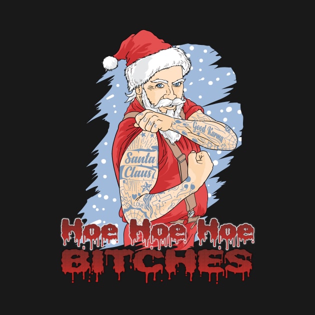 Cool Santa - Santa Claus - Hipster Santa by Printaha