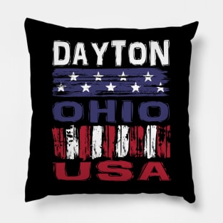 Dayton Ohio USA T-Shirt Pillow