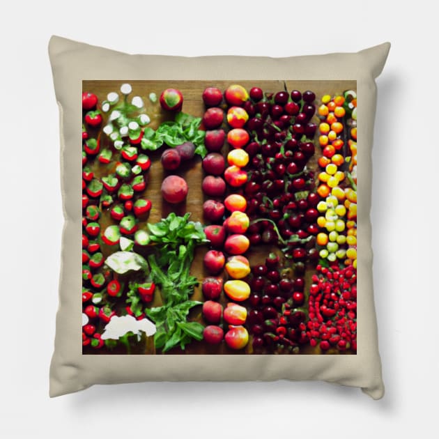 The size chart fruits Pillow by tearbytea