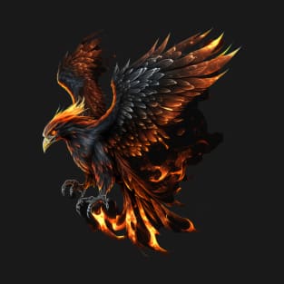 Fire flying fenix (phoenix). T-Shirt