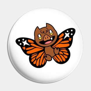 Brown ButterBat Pin