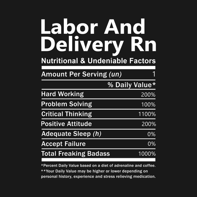 Labor And Delivery Rn - Nutritional Factors by Skull Over Love