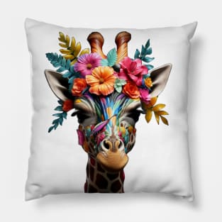 Vibrant little Giraffe Face Pillow