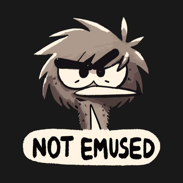 Not Emused Emu Bird by DoodleDashDesigns