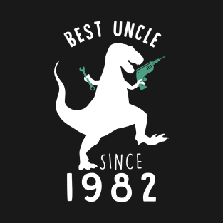 Best Uncle 1982 T-Shirt UncleSaurus Since 1982 Dad Gift T-Shirt