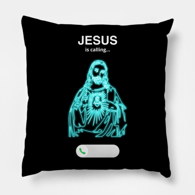 Jesus is calling ... Pillow by la chataigne qui vole ⭐⭐⭐⭐⭐