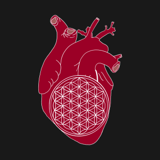 Heart with flower of life T-Shirt