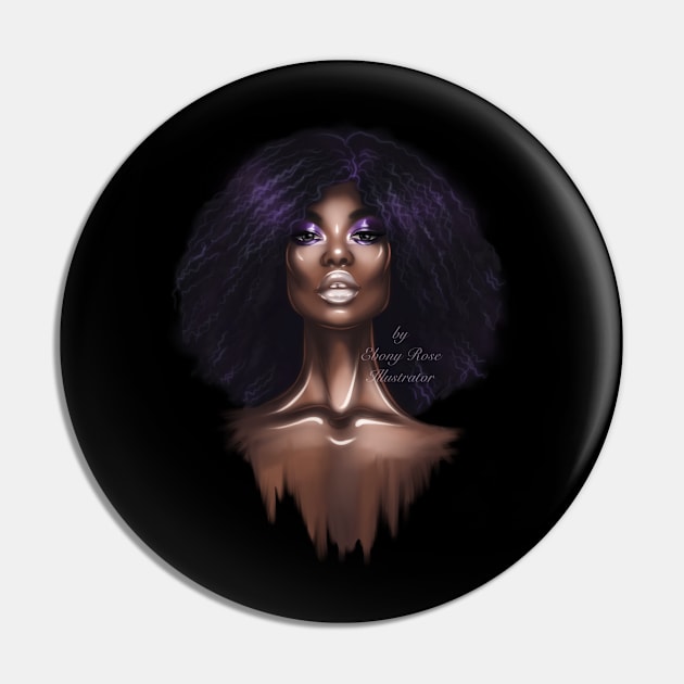 Melanin Goddess - Black Eternal Beauty Pin by Ebony Rose 