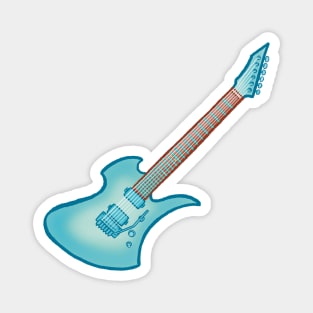 Blue green electric guitar Magnet