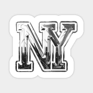New York City (NYC) chrome effect Magnet