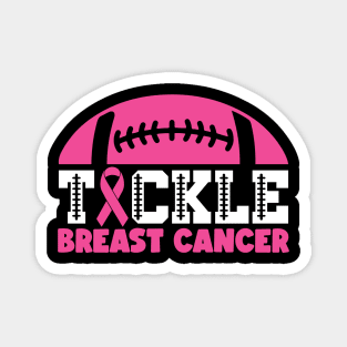 Tackle Breast Cancer Football Sport Awareness Support Pink Ribbon Magnet