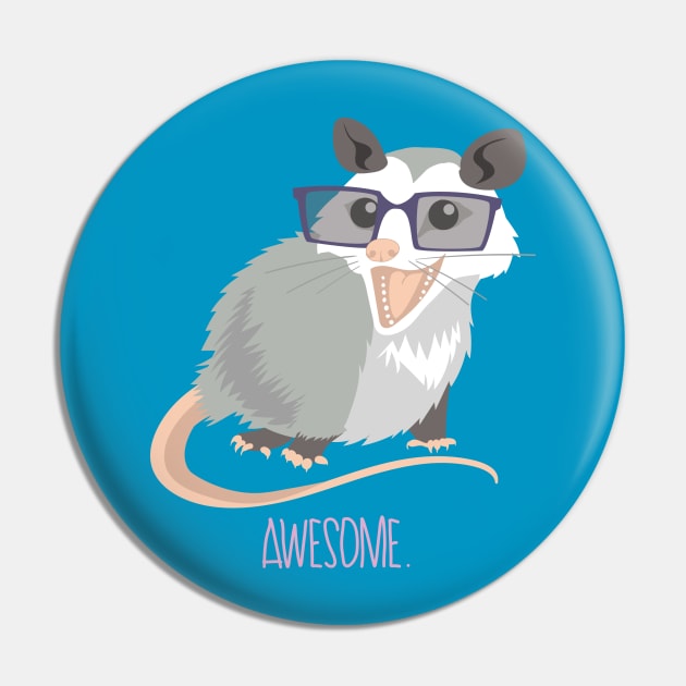 Awesome Possum Pin by cartoonowl